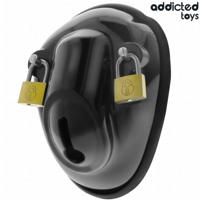 ADDICTED TOYS LOCKED - GAIOLA DE CONTENÃÃO SEM CHAVE PARA PÃNIS 11,5 CM