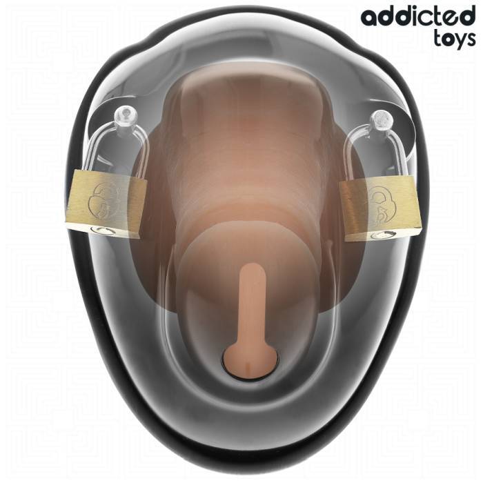 ADDICTED TOYS LOCKED - GAIOLA DE CONTENÃÃO SEM CHAVE PARA PÃNIS 11,5 CM