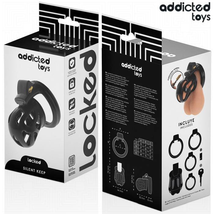 ADDICTED TOYS LOCKED - GAIOLA PARA PÃNIS SILENT KEEP 7,5 CM