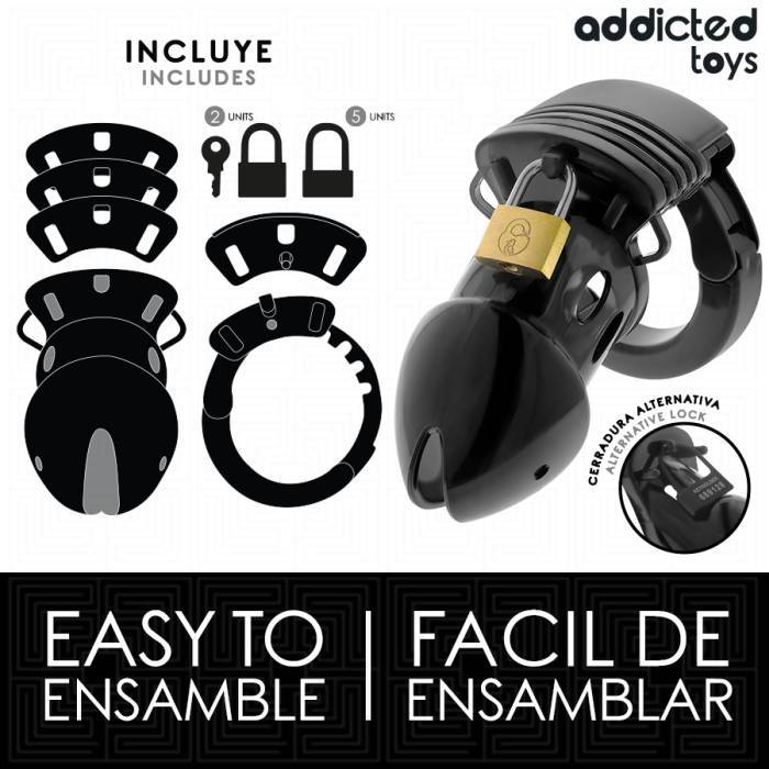 ADDICTED TOYS LOCKED - GAIOLA PARA PÃNIS CHASTITY DEPHHS 7,5 CM
