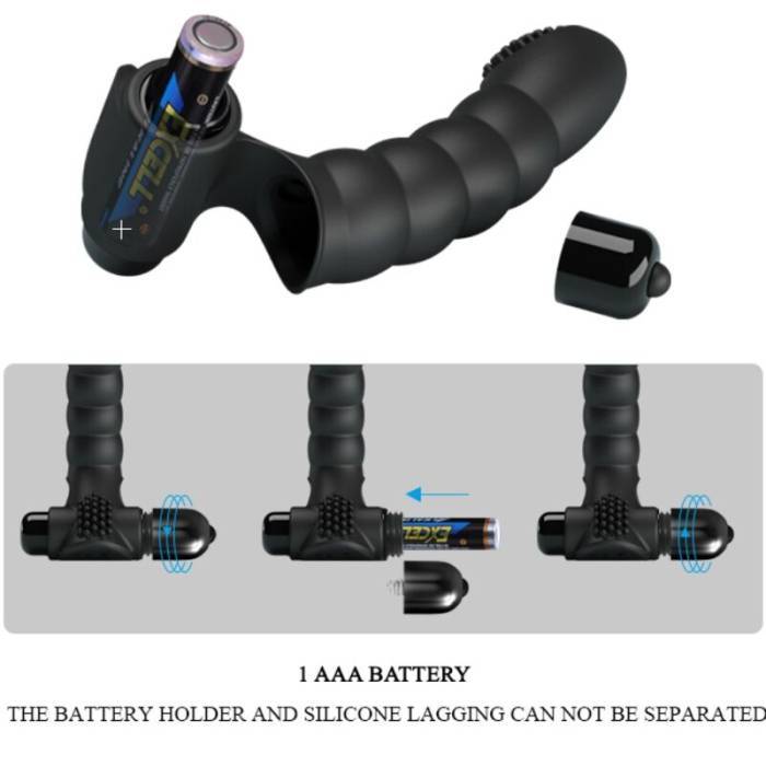 PRETTY LOVE - VIBRADOR DE DEDO ALEXANDER 10 VIBRAÃÃES PRETO