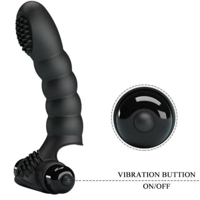 PRETTY LOVE - VIBRADOR DE DEDO ALEXANDER 10 VIBRAÃÃES PRETO