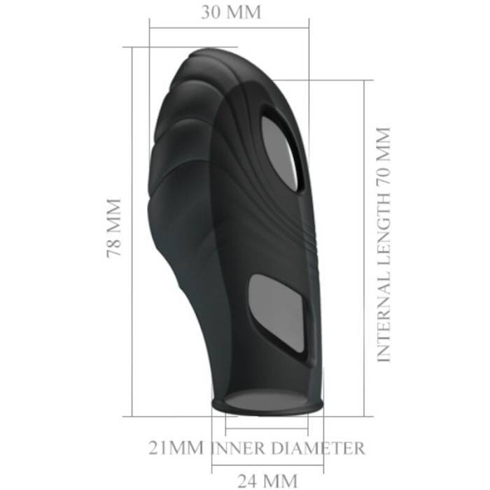 PRETTY LOVE - LICH SILICONE DEDO VIBRADOR PRETO