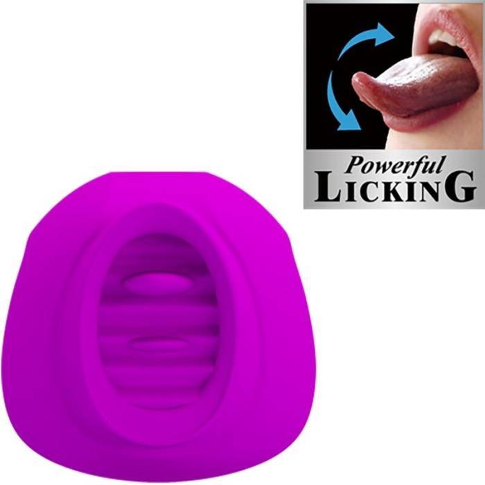 PRETTY LOVE - ESTELLE TONGUE CLITORIS STIMULATOR 12 VIBRAÃÃES ROXO