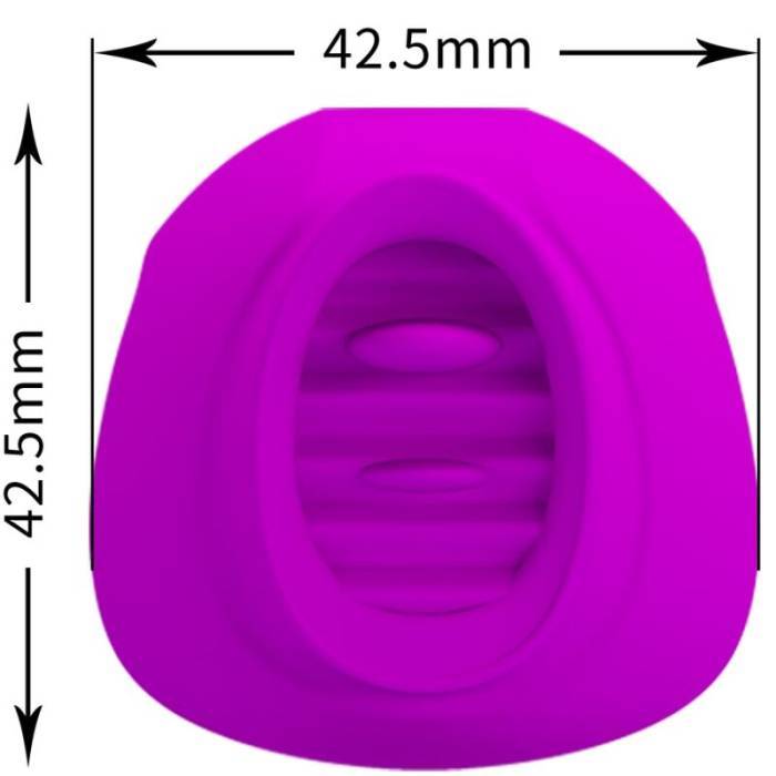 PRETTY LOVE - ESTELLE TONGUE CLITORIS STIMULATOR 12 VIBRAÃÃES ROXO