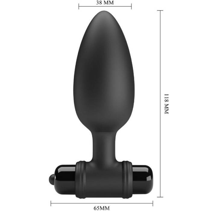 PRETTY LOVE - VIBRA BUTT PLUG 2 ANAL PLUG 10 VIBRAÃÃES PRETO