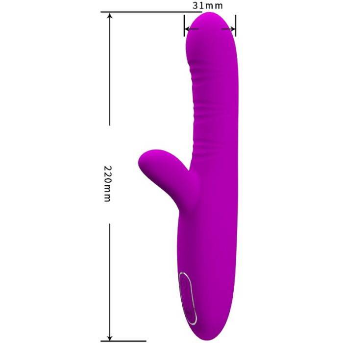 PRETTY LOVE - ANGELIQUE MULTIFUNÃÃES VIBRADOR + ESTIMULADOR DE CLITÃRIS ROXO