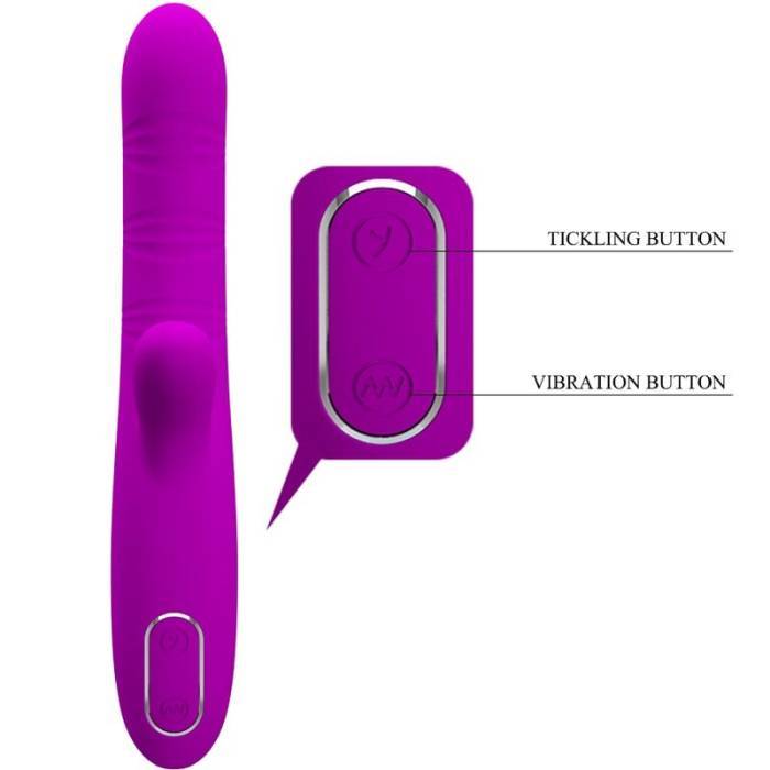 PRETTY LOVE - ANGELIQUE MULTIFUNÃÃES VIBRADOR + ESTIMULADOR DE CLITÃRIS ROXO