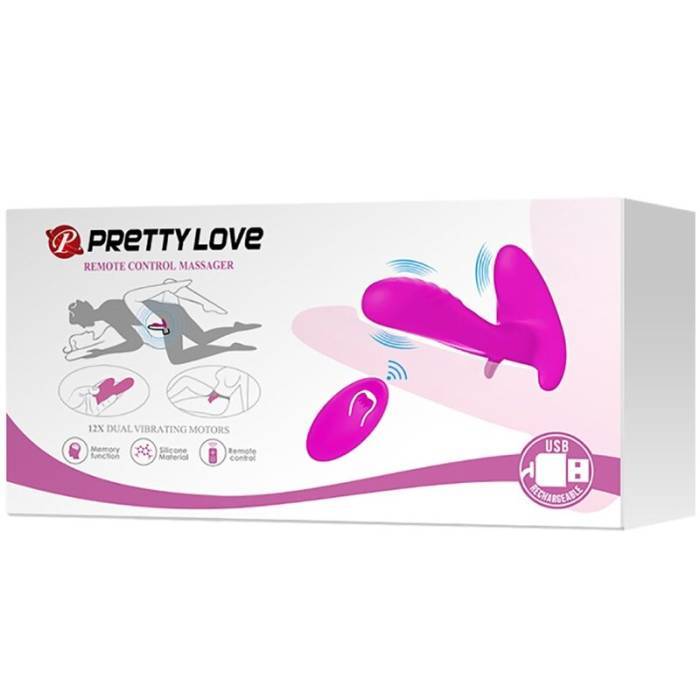 PRETTY LOVE - MASSAGEADOR E VIBRADOR 12 VIBRAÃÃES CONTROLE REMOTO ROXO