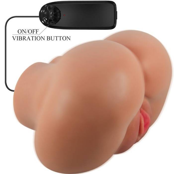 CRAZY BULL - LUNA VIBRADOR BUTT COM VAGINA REALISTA E ÃNUS CONTROLE DE CARNE REMOTO