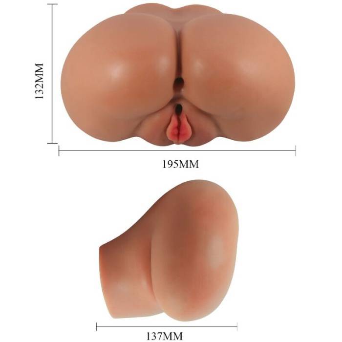 CRAZY BULL - LUNA VIBRADOR BUTT COM VAGINA REALISTA E ÃNUS CONTROLE DE CARNE REMOTO
