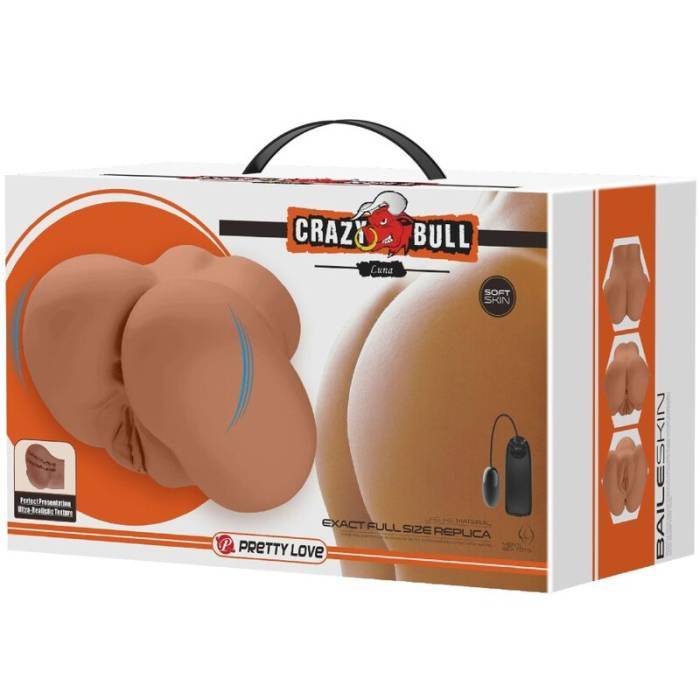 CRAZY BULL - LUNA VIBRADOR BUTT COM VAGINA REALISTA E ÃNUS CONTROLE DE CARNE REMOTO