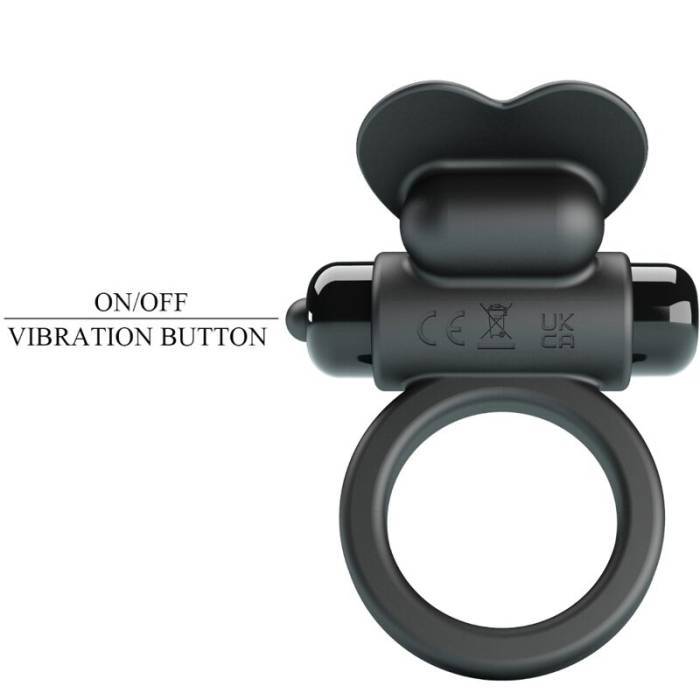PRETTY LOVE - ANEL VIBRATÃRIO DEBONAIRE COELHO 10 VIBRAÃÃES PRETO