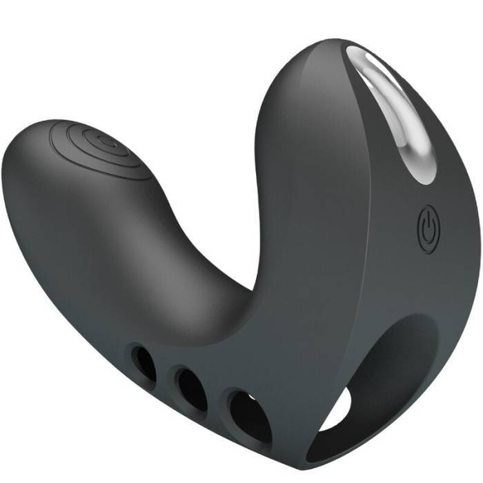 PRETTY LOVE - VIBRADOR DE DEDO CAMELIA 7 VIBRAÃÃES PRETO