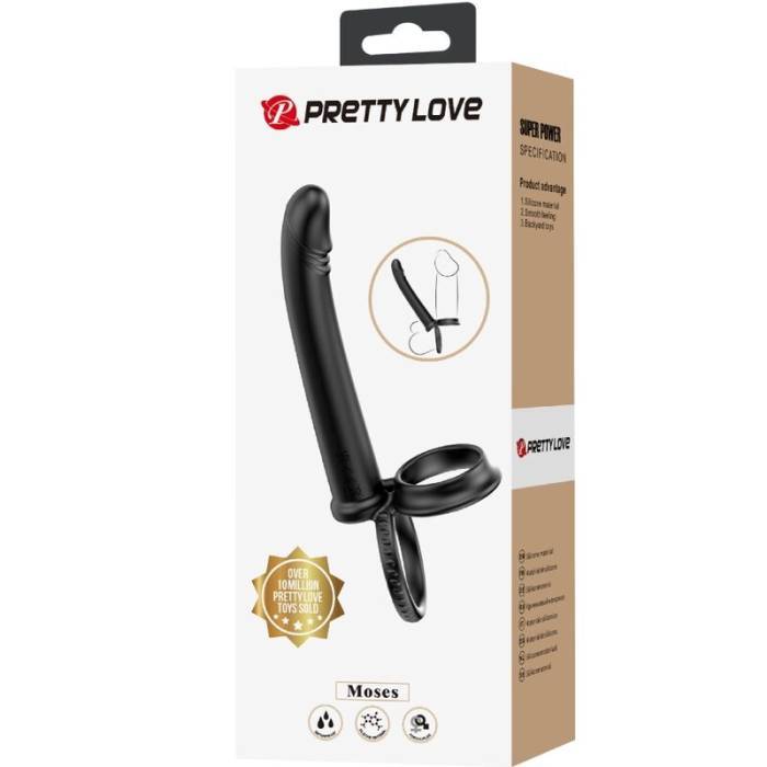 PRETTY LOVE - DILLION ANEL DUPLO DE PÃNIS DUPLO DE DUPLA PENETRAÃÃO PRETO