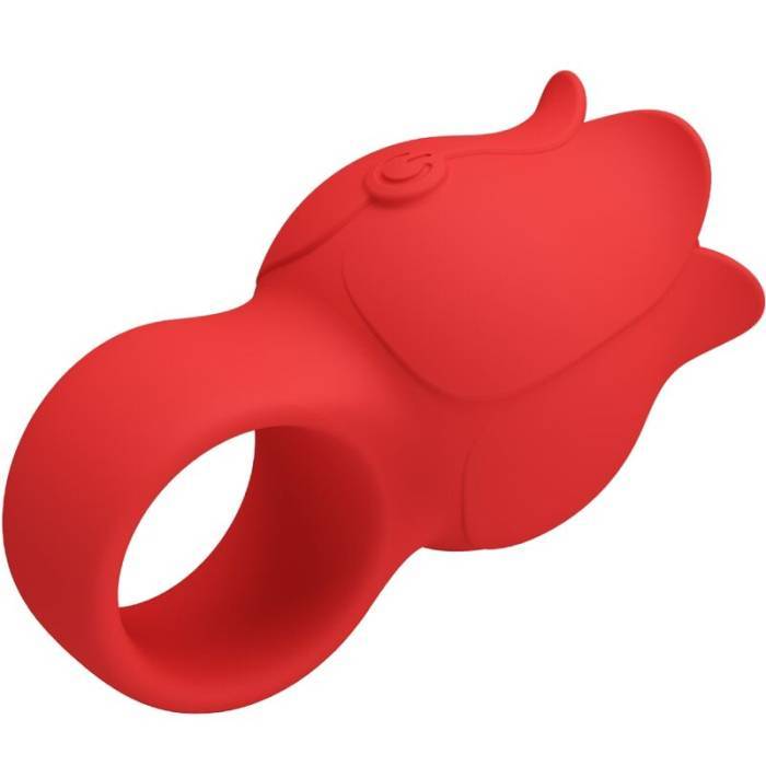 PRETTY LOVE - VIBRADOR DE DEDO EM FORMA DE JAE ROSE 10 VIBRAÃÃES VERMELHO