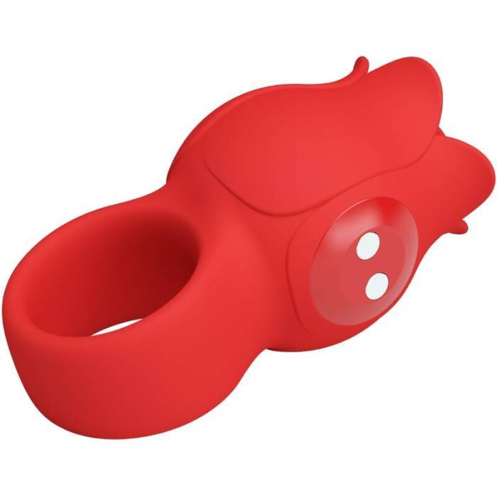 PRETTY LOVE - VIBRADOR DE DEDO EM FORMA DE JAE ROSE 10 VIBRAÃÃES VERMELHO