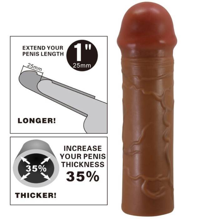 PRETTY LOVE - MANGA PENIS NILE COM EXTENSÃO DE 2,5 CM MULATO