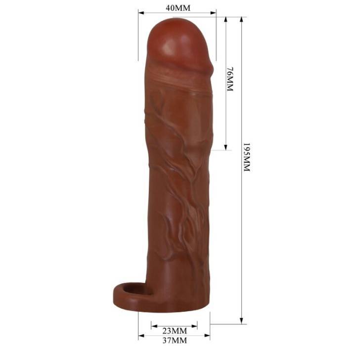 PRETTY LOVE - MANGA PENIS GERD COM EXTENSÃO DE 7,6 CM MULATO