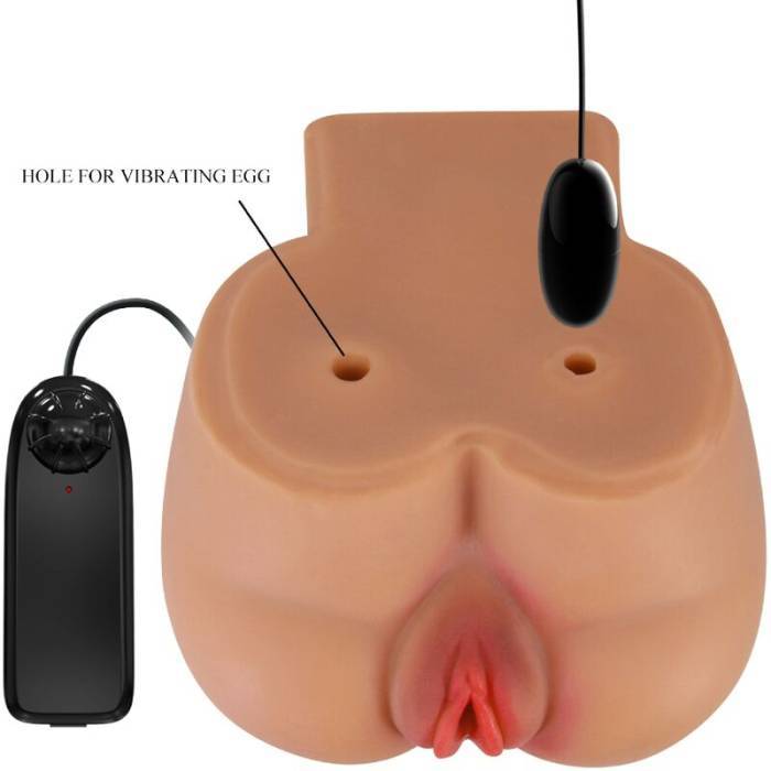 CRAZY BULL - VIBRADOR KYLIE ASS COM CONTROLE REMOTO REALISTA DE VAGINA E ÃNUS