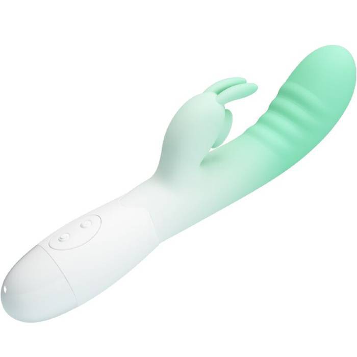 PRETTY LOVE - VIBRADOR CERBERUS RABBIT 30 VIBRAÃÃES VERDE