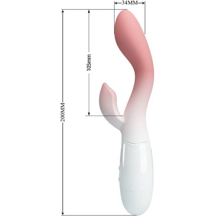 PRETTY LOVE - VIBRADOR BRILHANTE DO PONTO G + ESTIMULADOR DE CLITÃRIS 30 VIBRAÃÃES ROSA