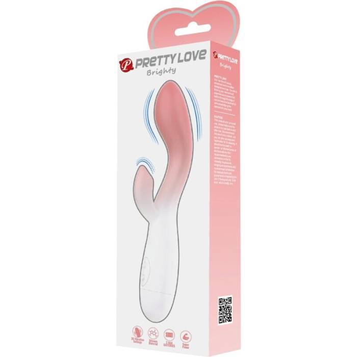 PRETTY LOVE - VIBRADOR BRILHANTE DO PONTO G + ESTIMULADOR DE CLITÃRIS 30 VIBRAÃÃES ROSA