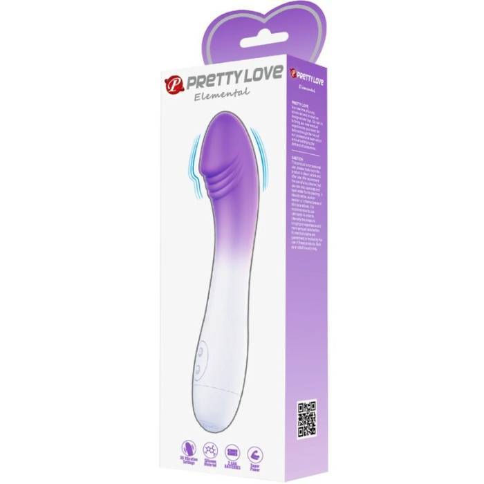 PRETTY LOVE - VIBRADOR ELEMENTAL PONTO G 30 VIBRAÃÃES ROXO