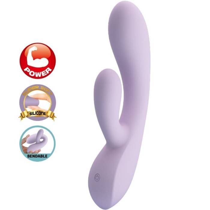 PRETTY LOVE - VIBRADOR ROSOLYN RABBIT 10 VIBRAÃÃES ROXO