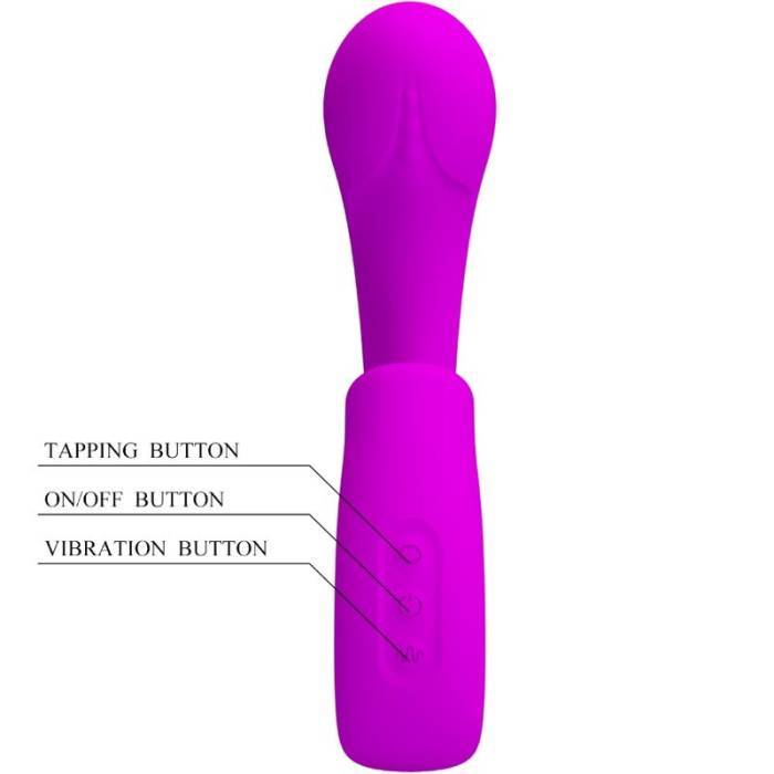 PRETTY LOVE - SIBEL SIBEL VIBRADOR PONTO G + ESTIMULADOR DE CLITÃRIS 10 VIBRAÃÃES ROXO