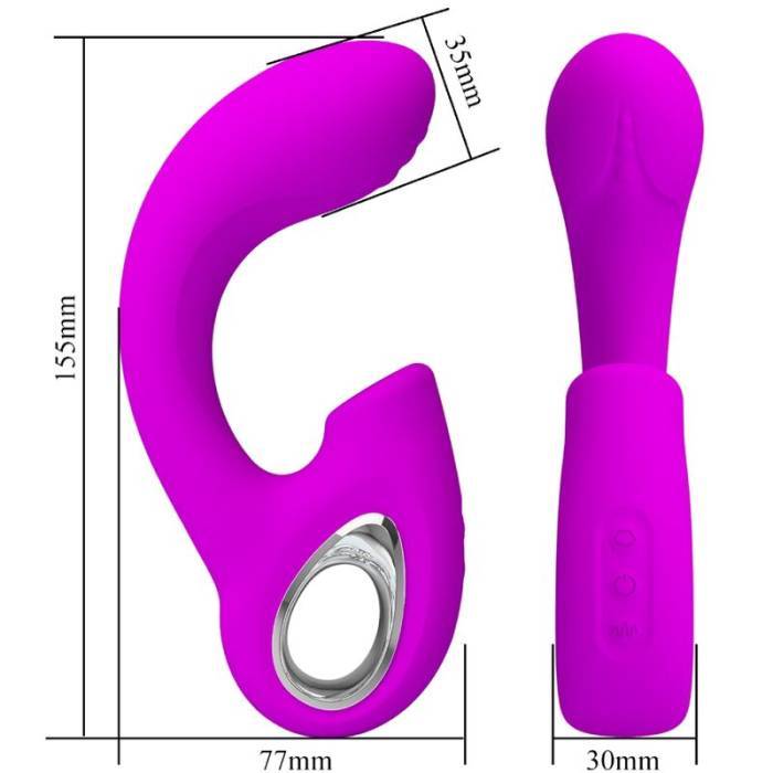 PRETTY LOVE - SIBEL SIBEL VIBRADOR PONTO G + ESTIMULADOR DE CLITÃRIS 10 VIBRAÃÃES ROXO