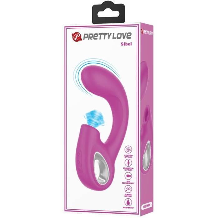 PRETTY LOVE - SIBEL SIBEL VIBRADOR PONTO G + ESTIMULADOR DE CLITÃRIS 10 VIBRAÃÃES ROXO