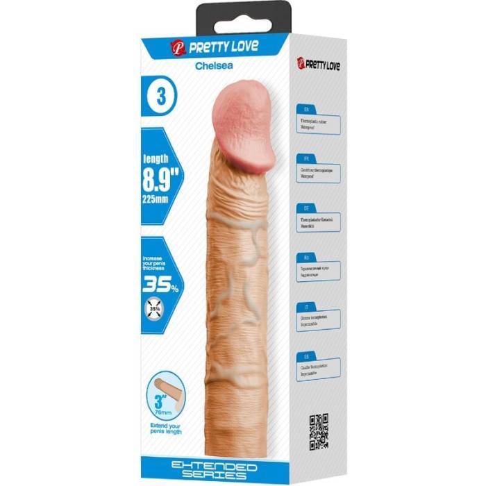 PRETTY LOVE - MANGA PENIS CHELSEA COM EXTENSÃO DE 7,6 CM FLESH