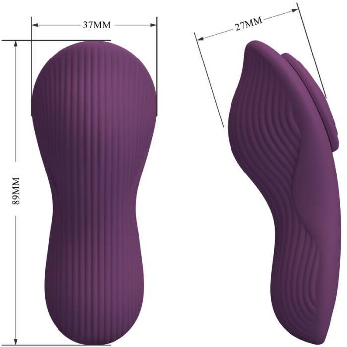 PRETTY LOVE - MANE LAY ON MASSAGEADOR DE CLITÃRIS 10 VIBRAÃÃES CONTROLE REMOTO ROXO