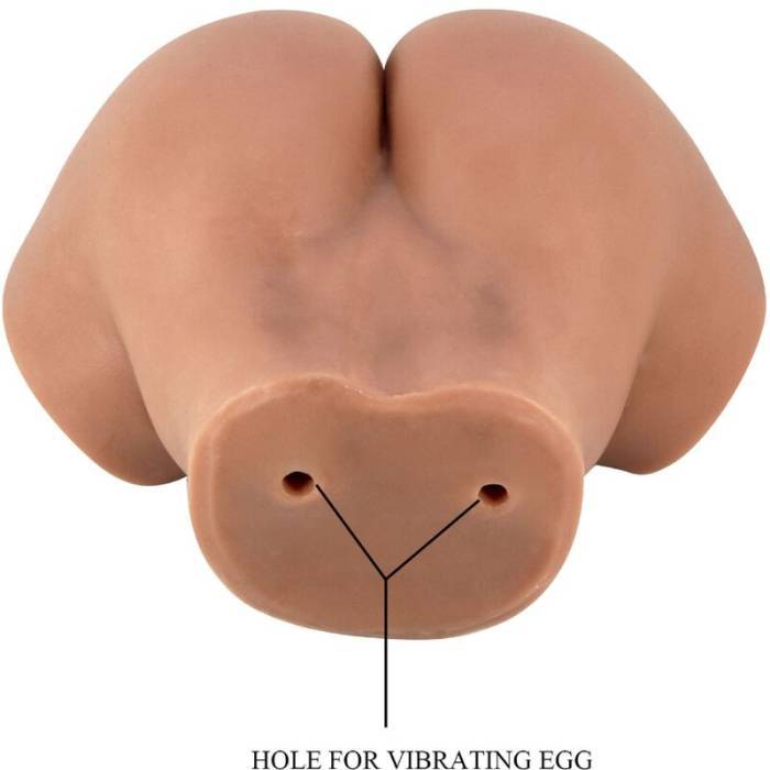 CRAZY BULL - VIBRADOR HAILEY BUTT COM VAGINA E ÃNUS REALISTAS MULATA CONTROLE REMOTO