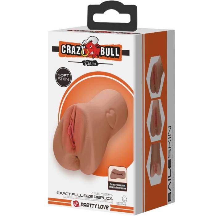 CRAZY BULL - DESIGN DE VAGINA E ÃNUS ESCARLATE COM CARNE DE CORAÃÃO