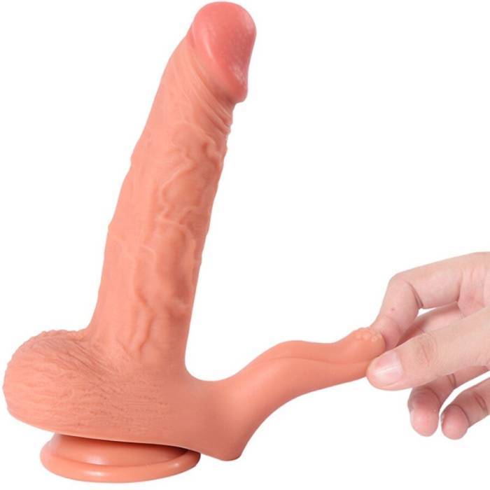 SHEQU - HAYDEN DILDO E ESTIMULADOR DE CLITÃRIS COM VIBRAÃÃO E CONTROLE REMOTO 16 CM