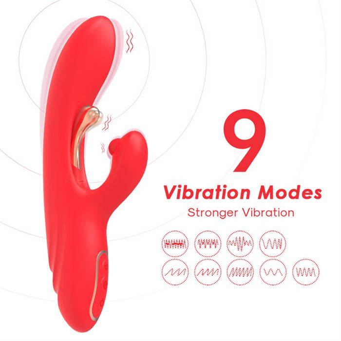ARMONY - G-SPOT AND CLITORIS STIMULATOR VIBRATOR WITH OSCILLATING TONGUE RED