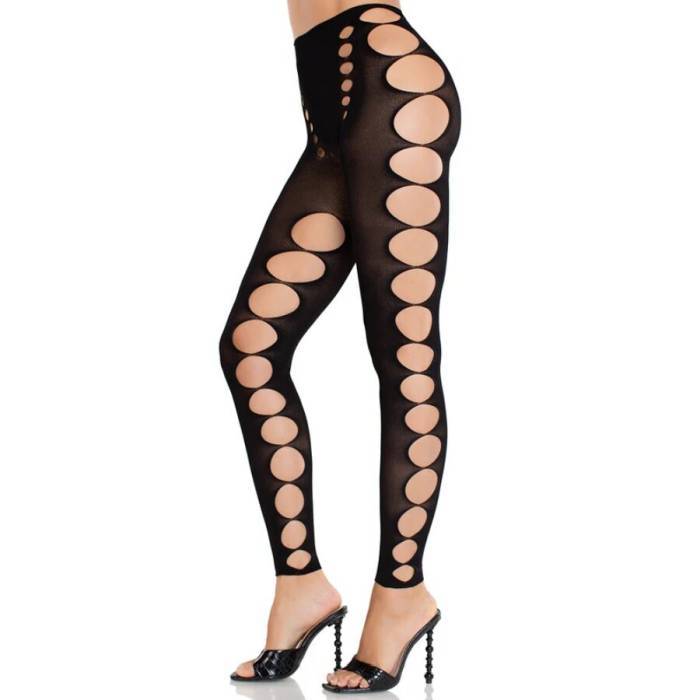 LEG AVENUE - MEIAS SEM ALÃAS SEM COSTURAS OPACAS PRETAS