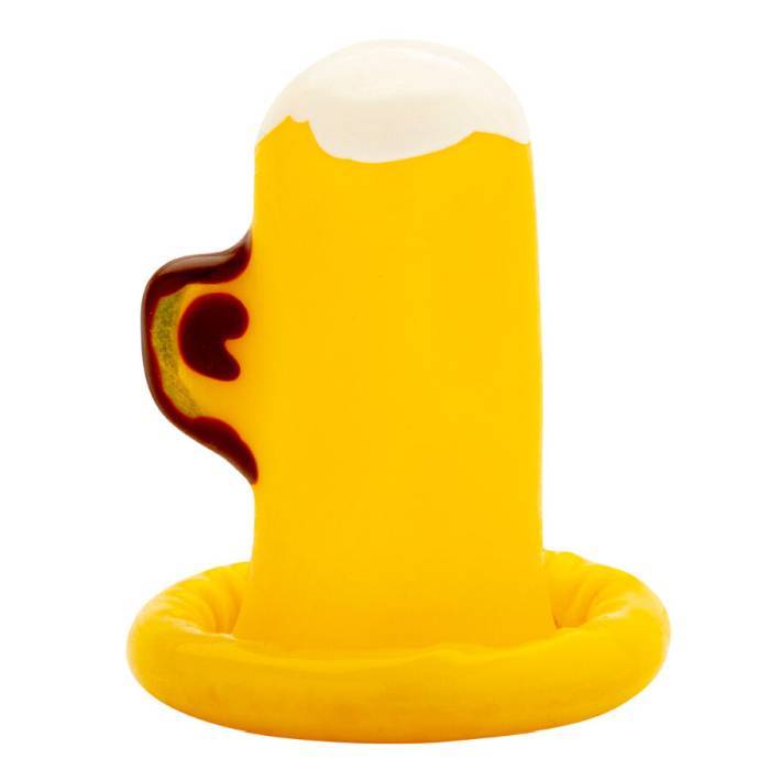 CONDOMERIE - PRESERVATIVOS NOVIDADES PINTADOS Ã MÃO COPO DE CERVEJA