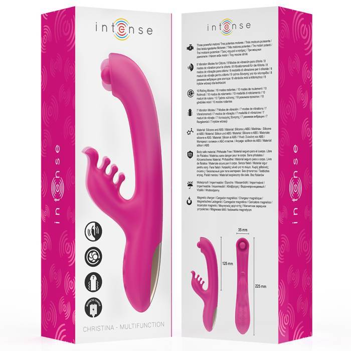 INTENSE - CHRISTINA MULTIFUNCIONAL RABBIT VIBRADOR 22,5 CM ROSA