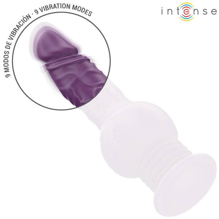 INTENSE - VIBRADOR MULTIFUNCIONAL TATUM COM VIBRAÃÃO PARA CIMA E PARA BAIXO 24 CM ROXO
