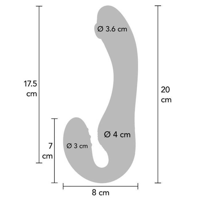 XOCOON - VIBRADOR STRAP-ON 2 EM 1 SEM ALÃAS COM CONTROLE REMOTO ROXO