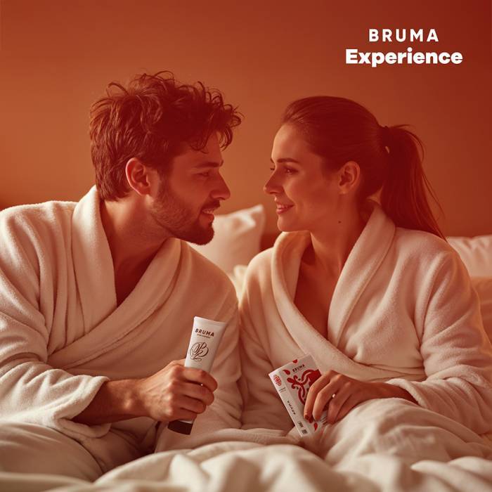 BRUMA XPERIENCE - KIT TENTAÃÃO DE MORANGO DOCE COM POTENCIALIZADOR DE ORGASMO