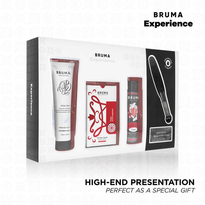 BRUMA XPERIENCE - KIT DE TENTAÃÃO VIBRO-ORGÃSMICA DE MORANGO DOCE