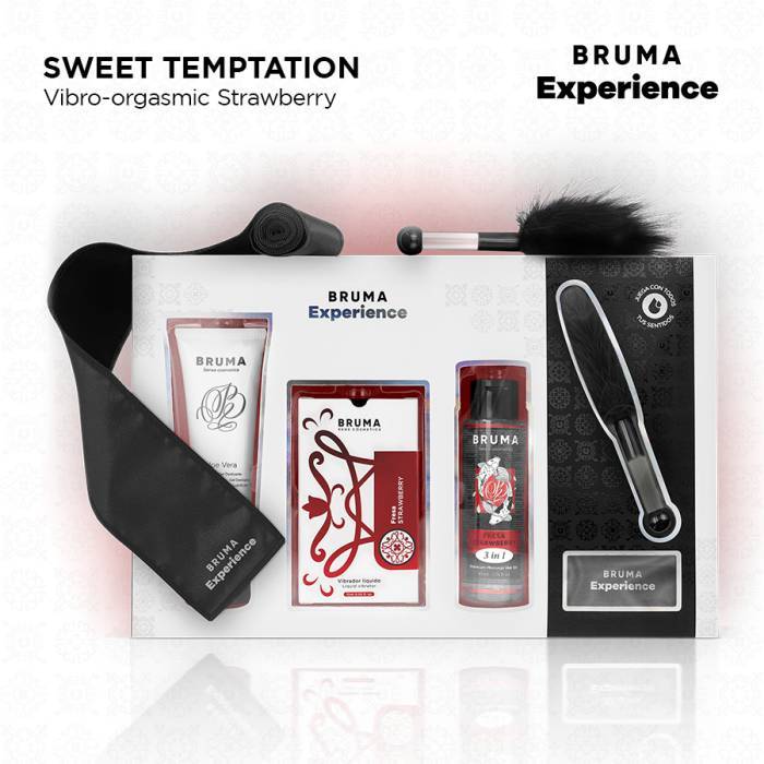 BRUMA XPERIENCE - KIT DE TENTAÃÃO VIBRO-ORGÃSMICA DE MORANGO DOCE