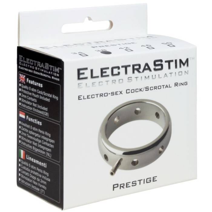 ELECTRASTIM - ANEL PENIANO ELETROMAGNÃTICO DE METAL PRESTIGE 38 MM