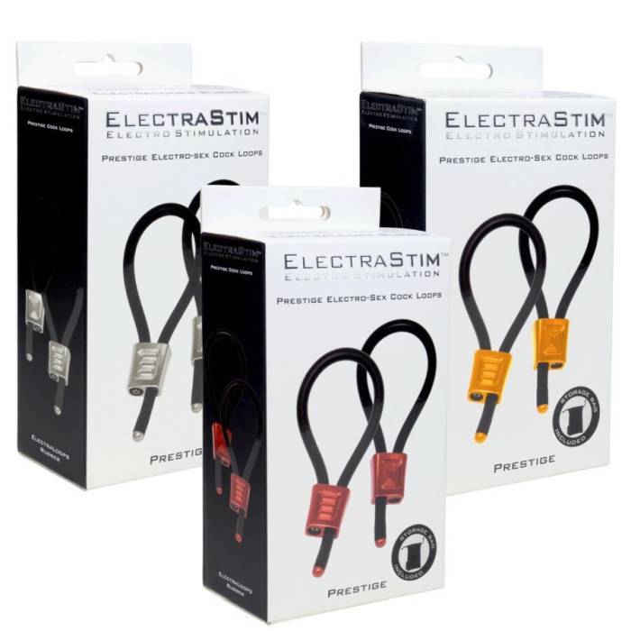 ELECTRASTIM - ANÃIS PENIANOS AJUSTÃVEIS PRESTIGE ELECTRA LOOPS VERMELHOS