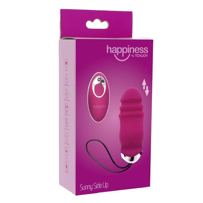 TOYJOY - FELICIDADE SUNN SIDE PARA CIMA E PARA BAIXO VIBRADOR FÃCSIA CONTROLE REMOTO