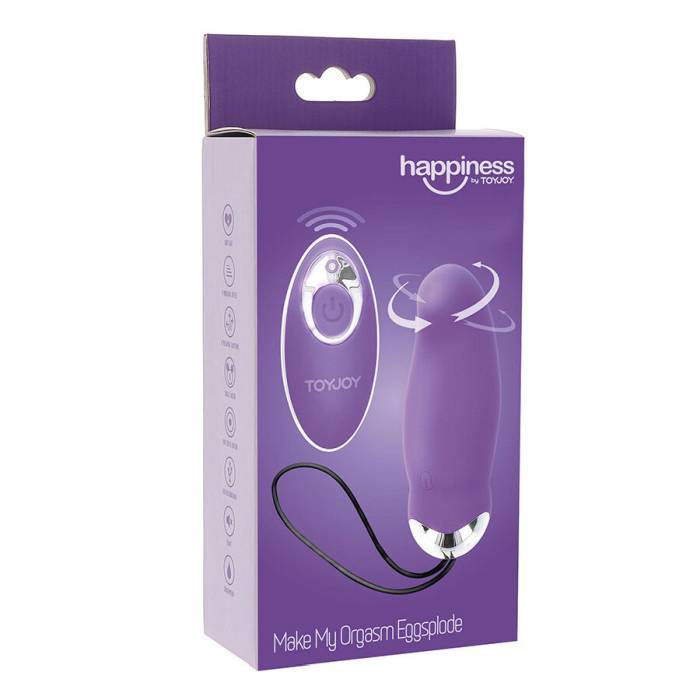 TOYJOY - FELICIDADE MEU ORGASMO EGGSPLODE VIBRADOR ROXO CONTROLE REMOTO